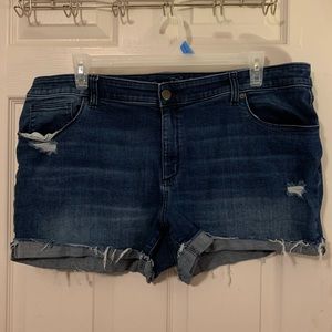 Universal Thread Plus Size Distressed Jean Shorts